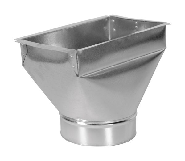Imperial 10 in. H X 6 in. W Silver Galvanized Steel Register Boot