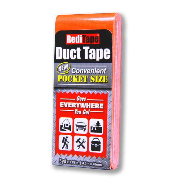 RediTape 1.88 in. W X 5 yd L Orange Solid Pocket-Size Duct Tape