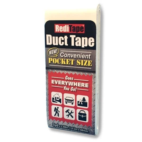 RediTape 1.88 in. W X 5 yd L White Solid Pocket-Size Duct Tape