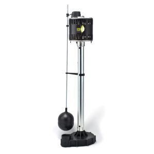 ECO-FLO 1/2 HP 5000 gph Cast Iron Vertical Float Switch AC Pedestal Sump Pump