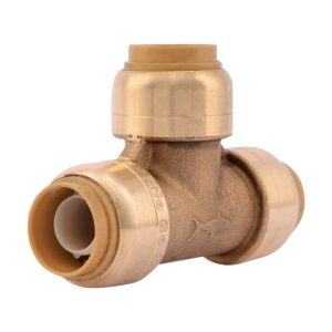 SharkBite Push to Connect 1/2 in. PTC X 1/2 in. D PTC Brass Tee