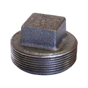 Anvil 1/2 in. MPT Black Malleable Iron Square Head Plug