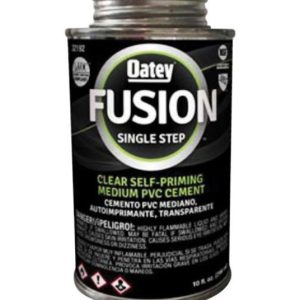 Oatey Fusion Single Step Clear Cement For Medium PVC 10 oz