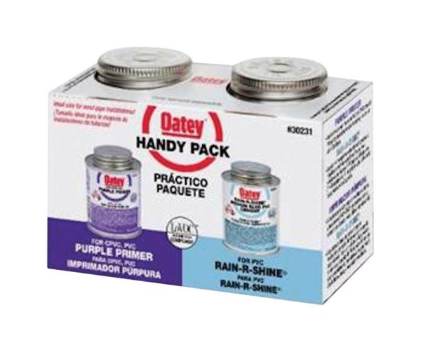 Oatey Rain-R-Shine Handy Pack Blue Primer and Cement For PVC 2 pk