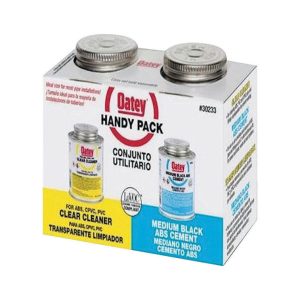 Oatey Handy Pack Clear/Black Cement and Cleaner For ABS 2 pk