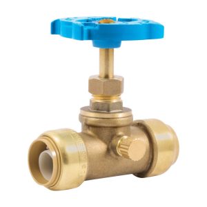 SharkBite 3/4 in. PTC X 3/4 in. Brass Stop Valve with Drain