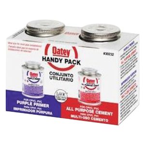 Oatey Handy Pack Milky Clear Primer and Cement For PVC 2 pk