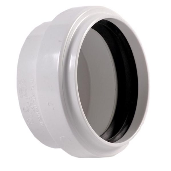 NDS Schedule 35 4 in. Gasket each X 4 in. D Hub PVC Drain Cap 1 pk
