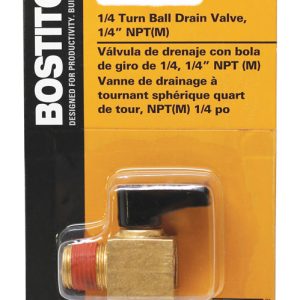 Bostitch Steel Drain Valve 1/4 in. Male 1 pc