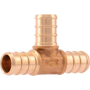 SharkBite 1/2 in. Barb X 1/2 in. D Barb Brass Tee