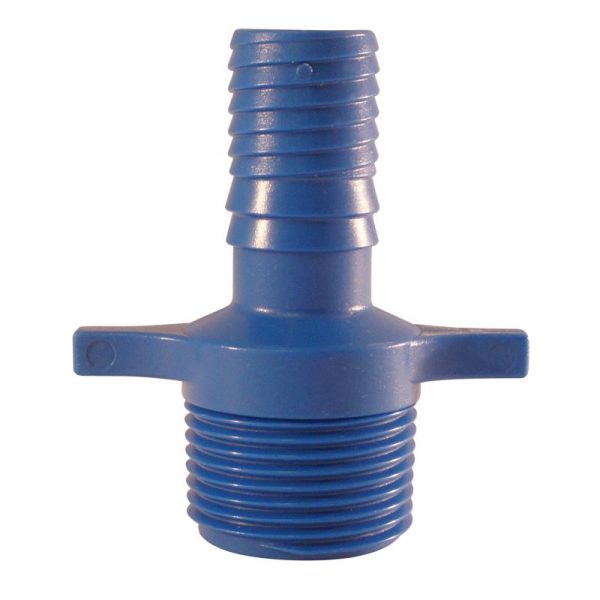 Apollo Blue Twister 3/4 in. Insert X 1 in. D MPT Polypropylene Irrigation Hose Adapter