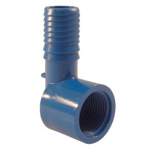 Apollo Blue Twister 3/4 in. Insert in to X 3/4 in. D FPT Acetal Elbow