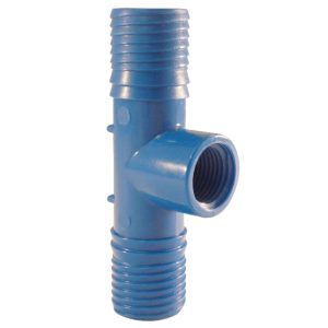 Apollo Blue Twister 1 in. Insert in to X 1 in. D Insert Acetal Tee
