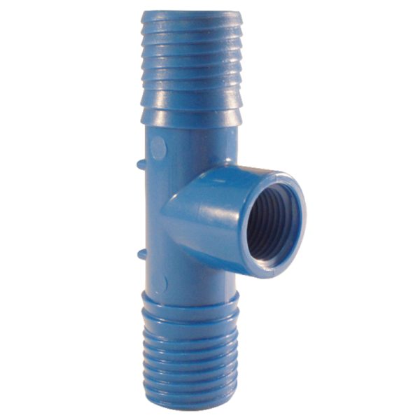 Apollo Blue Twister 1 in. Insert in to X 1 in. D Insert Acetal Tee
