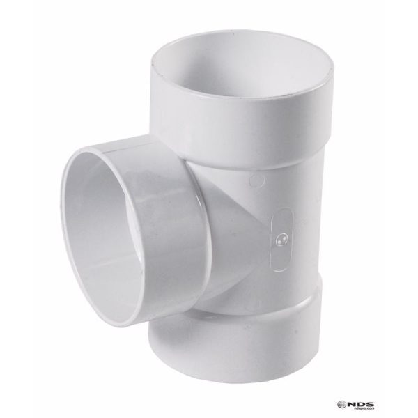 NDS Schedule 35 4 in. Hub each X 4 in. D Hub PVC Straight Tee
