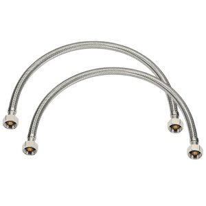Homewerks 1/2 in. FIP X 1/2 in. D FIP 20 in. Braided Stainless Steel Supply Line