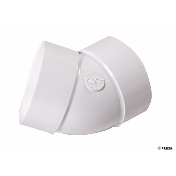 NDS Schedule 35 4 in. Hub each X 4 in. D Hub PVC Elbow