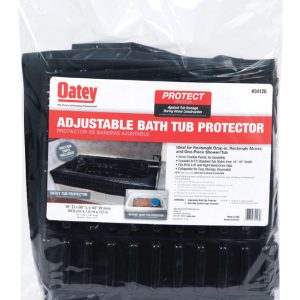 Oatey 2  H X 15 in. W X 15 in. L Black Adjustable Bathtub Protector