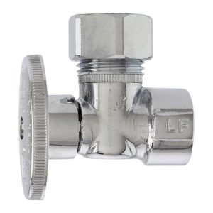 Plumb Pak 1/2 in. FIP in. X 1/2 in. Compression Brass Angle Valve