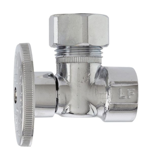 Plumb Pak 1/2 in. FIP in. X 1/2 in. Compression Brass Angle Valve