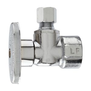 Plumb Pak 1/2 in. FIP in. X 1/4 in. Compression Brass Angle Valve