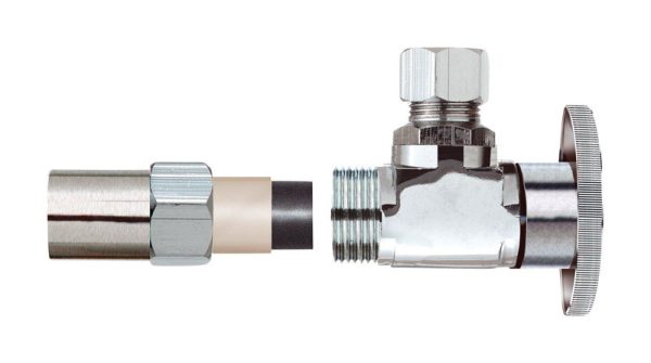 Plumb Pak 1/2 in. Compression in. X 3/8 in. Compression Brass Angle Valve