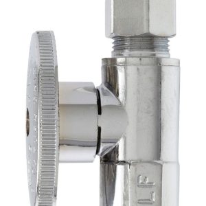 Plumb Pak 3/8 in. FIP in. X 3/8 in. Compression Brass Straight Valve