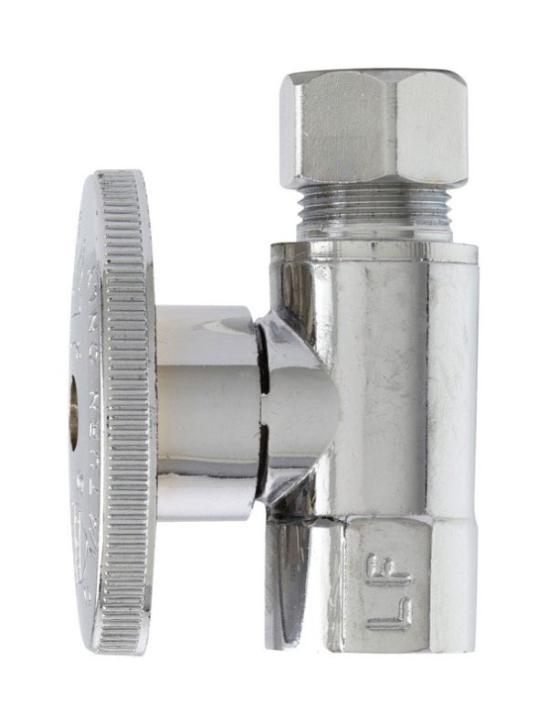 Plumb Pak 3/8 in. FIP in. X 3/8 in. Compression Brass Straight Valve