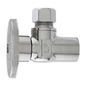 Plumb Pak 1/2 in. Sweat in. X 3/8 in. Compression Brass Angle Valve
