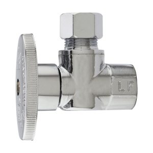 Plumb Pak 3/8 in. FIP in. X 3/8 in. Compression Brass Angle Valve