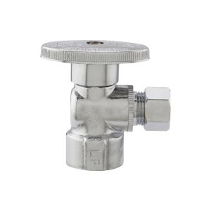 Plumb Pak 1/2 in. FIP in. X 3/8 in. Compression Brass Angle Valve