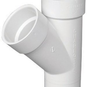 Charlotte Pipe Schedule 40 3 in. Hub X 3 in. D Hub PVC Street Wye