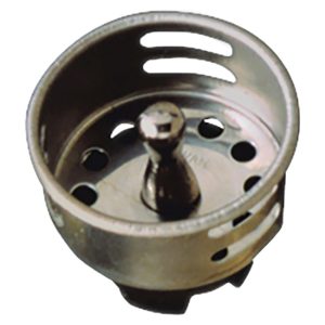 Plumb Pak Jr. Duo 2-9/16 in. D Brushed Stainless Steel Strainer Basket Silver