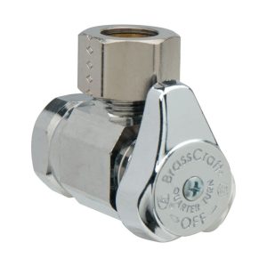 BrassCraft Plumb Shop 1/2 in. FIP X 1/2 in. Compression Brass Angle Valve