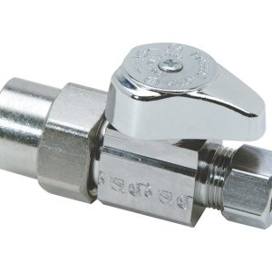 BrassCraft 1/2 in. Nominal CPVC X 1 in. Compression Brass Straight Stop Valve