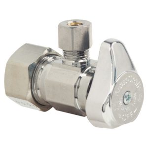 BrassCraft 1/2 in. Nominal Compression X 1/4 in. Compression Brass Angle Stop Valve