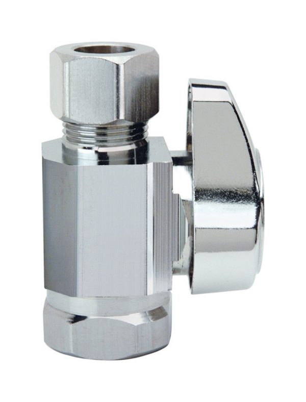 BrassCraft FIP Compression Brass Straight Stop Valve