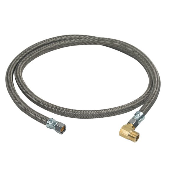BrassCraft Speedi Plumb Plus 1/2 in. FIP X 3/8 in. D Compression 60 ft. Steel Dishwasher Supply Line