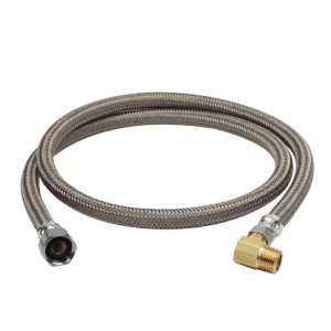 BrassCraft 1/2 in. FIP X 3/8 in. D Compression 48 in. Steel Dishwasher Supply Line