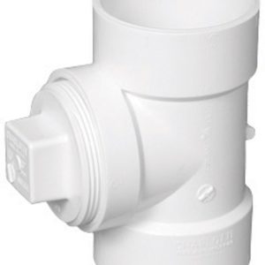Charlotte Pipe 3 in. Hub X 3 in. D Hub PVC Cleanout Tee