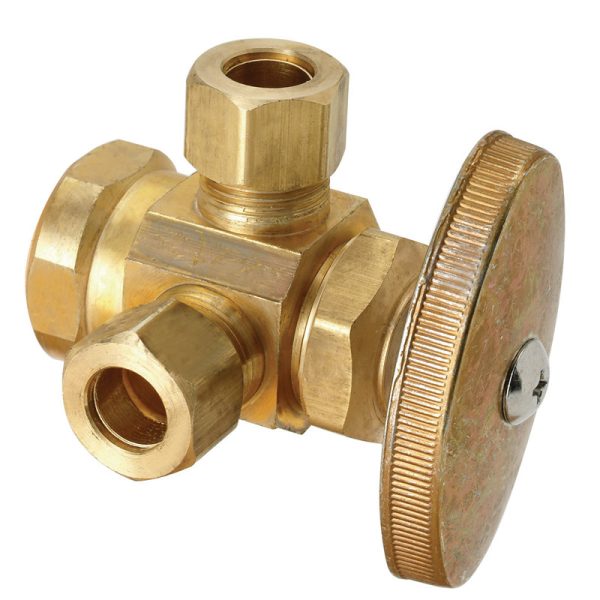 BrassCraft 1/2 in. FIP X 3/8 in. D Compression Brass Outlet Valve
