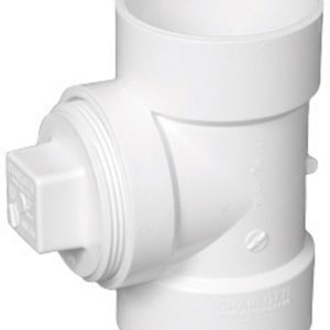 Charlotte Pipe 4 in. Hub X 4 in. D Hub PVC Cleanout Tee
