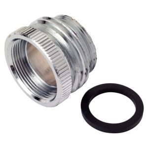 BrassCraft Dual Thread 55/64 in. -27 F x 3/4 in. Male x 55/64 in. -27 Male Chrome Plated Aerator Ada