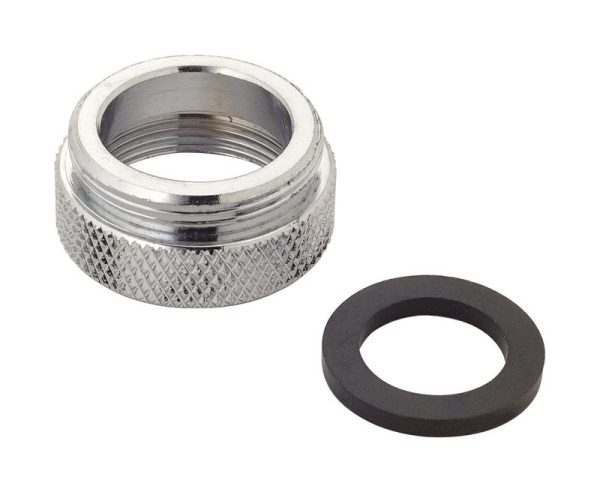 BrassCraft Dual Thread 3/4 in.-27F x 55/64 in.-27M Chrome Aerator Adapter