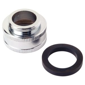 BrassCraft Dual Thread 55/64 in.-27 M x 3/4 in. F Chrome Aerator Adapter