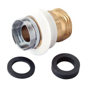 BrassCraft Dual Thread 15/16 in.- 27M x 55/64 in.-27F x 3/4 in. Chrome Plated Aerator Adapter Set