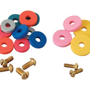 BrassCraft Assorted in. D Rubber Flat Faucet Washer Assortment 20 pk