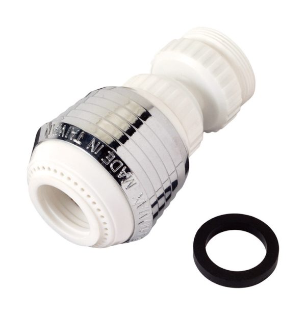 BrassCraft Dual Thread 15/16 in.- 27M x 55/64 in.-27F Chrome Swivel Sprayrator