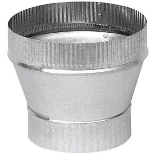 Imperial 6 in. D X 7 in. D Galvanized Steel Furnace Pipe Increaser