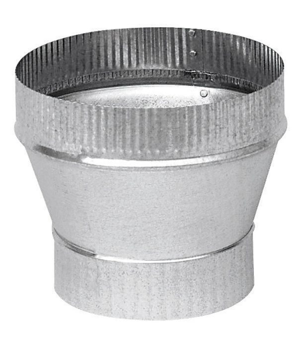 Imperial 6 in. D X 7 in. D Galvanized Steel Furnace Pipe Increaser
